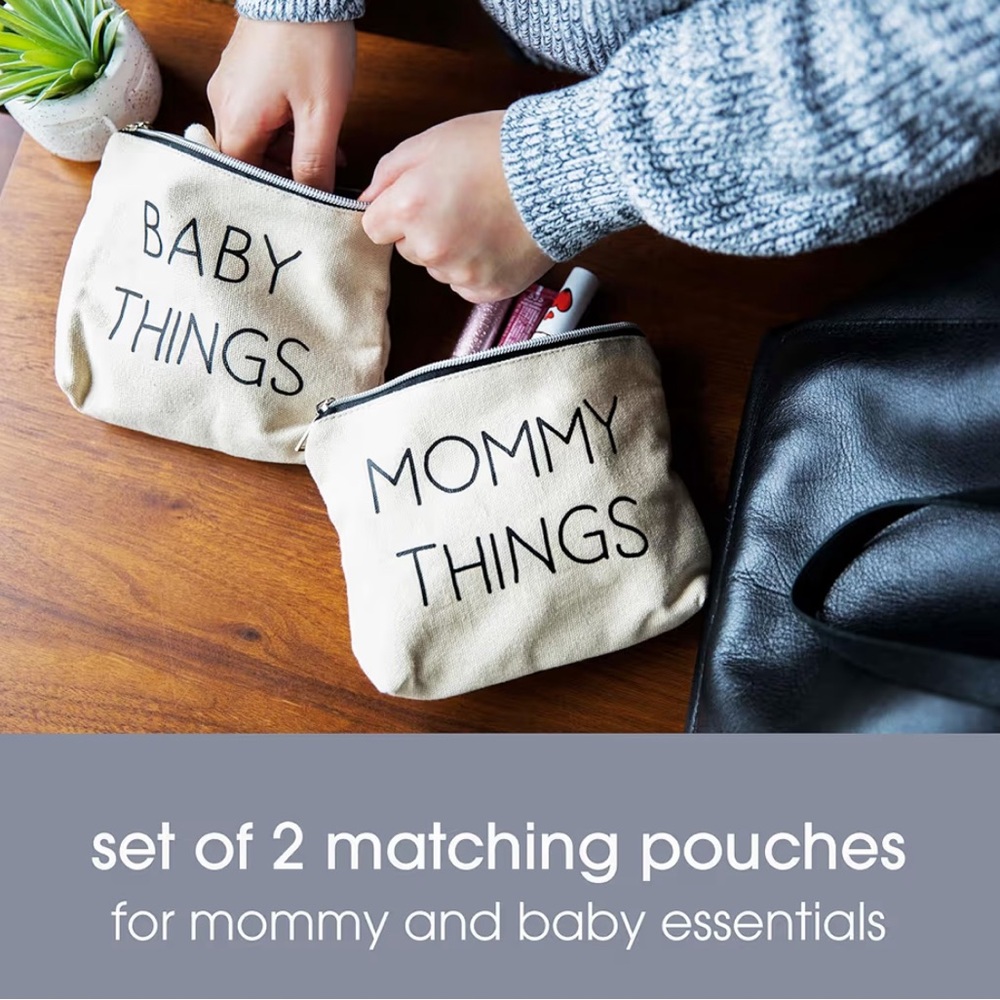4 for $20 🌺 Mommy & Baby Things Canvas Pouches - Picture 2 of 6